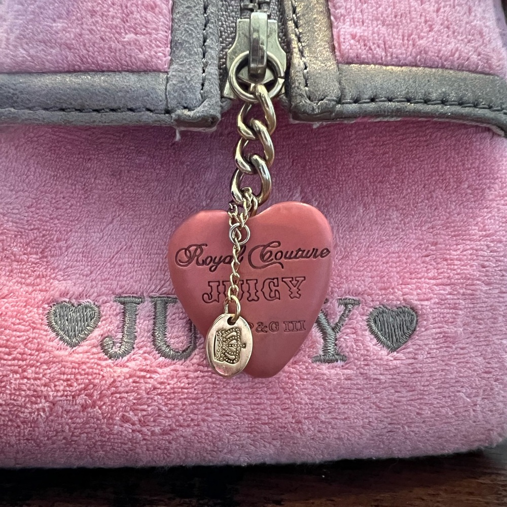 🌴 RARE Y2K Vintage Juicy Couture Isle De Juicy Terry Cloth Satchel - Pink & Gold - Picture 10 of 16